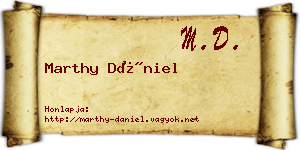 Marthy Dániel névjegykártya